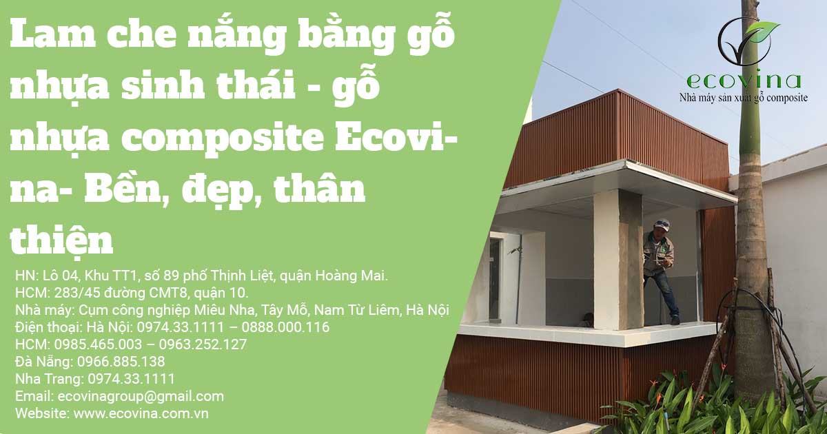 Ưu điểm của dòng sản phẩm Gỗ nhựa sinh thái Ecovina