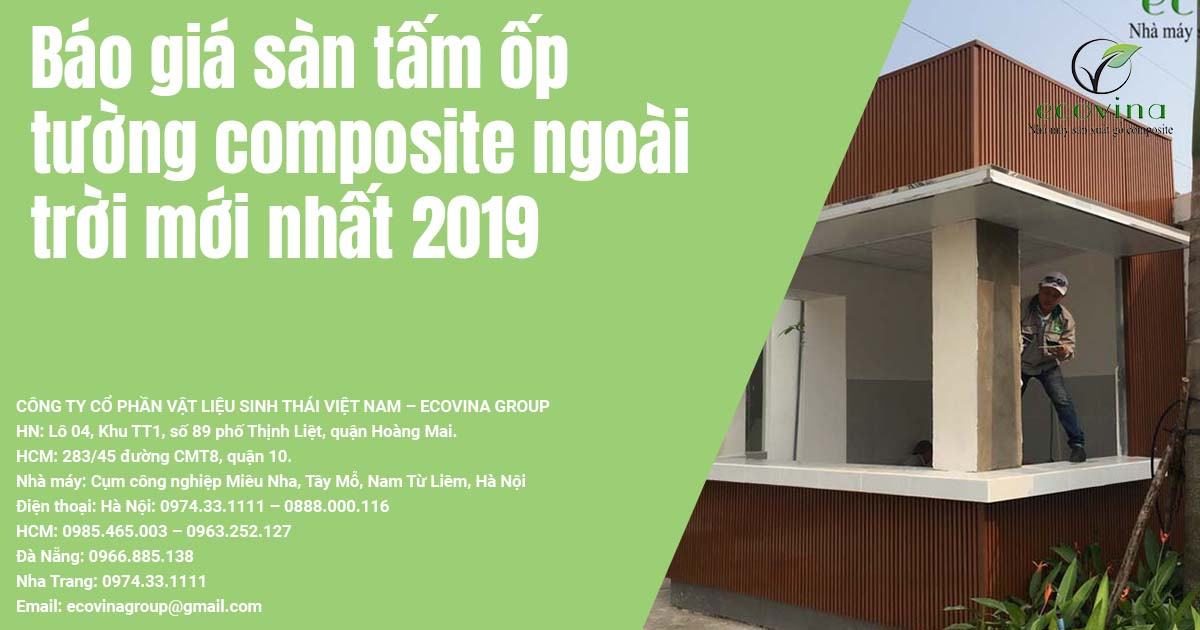 Báo giá sàn tấm ốp tường composite ngoài trời mới nhất 2019