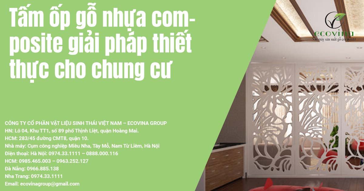 Tấm ốp gỗ nhựa composite giải pháp thiết thực cho chung cư